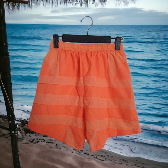 NEW Adidas Originals orange female shorts 8 uk Logo - Picture 2 of 5